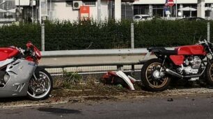 Le due moto coinvolte nell’incidente