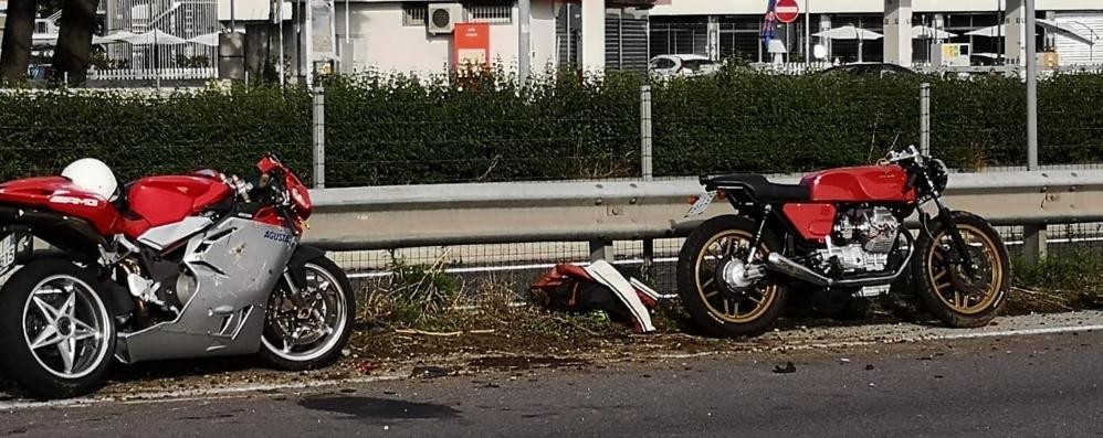 Le due moto coinvolte nell’incidente