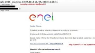 Messaggio Enel allerta truffe