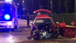 Un incidente stradale sulle strade della Brianza
