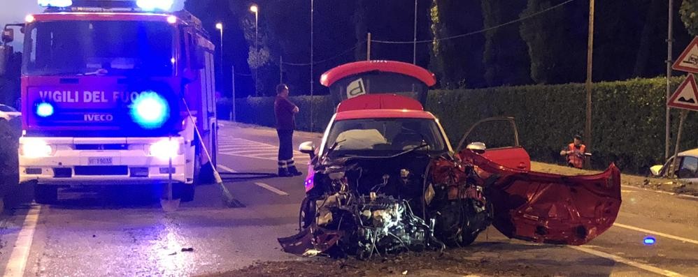 Un incidente stradale sulle strade della Brianza