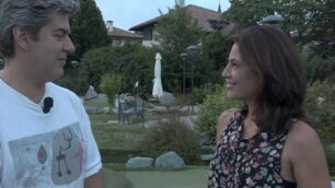 Usmate: giornalista Erika Mariniello con Fabio Corio del minigolf