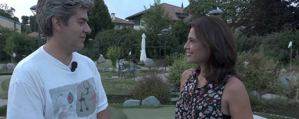 Usmate: giornalista Erika Mariniello con Fabio Corio del minigolf