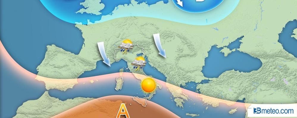 Coma sarà il meteo nella prima parte della settimana