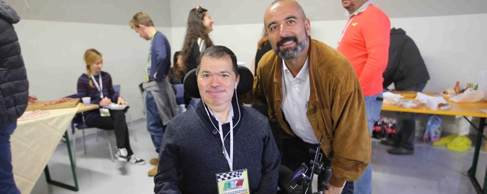 Leo Baldinu con Ivan Capelli alla “Sei ruote di speranza” 2017