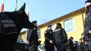 Gli agenti del Nost della polizia locale di Monza