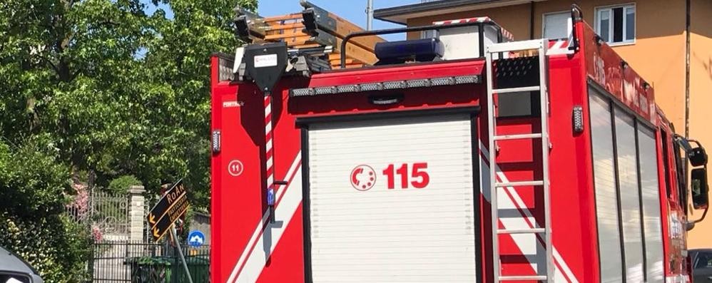 Sul posto i vigili del fuoco