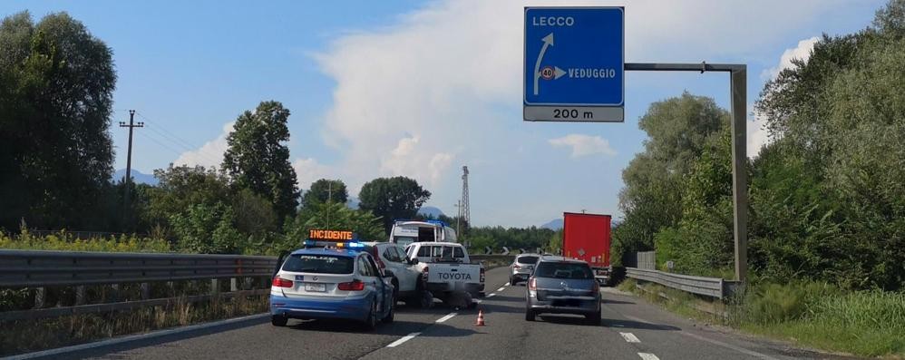 Statale 36, incidente Veduggio direzione nord