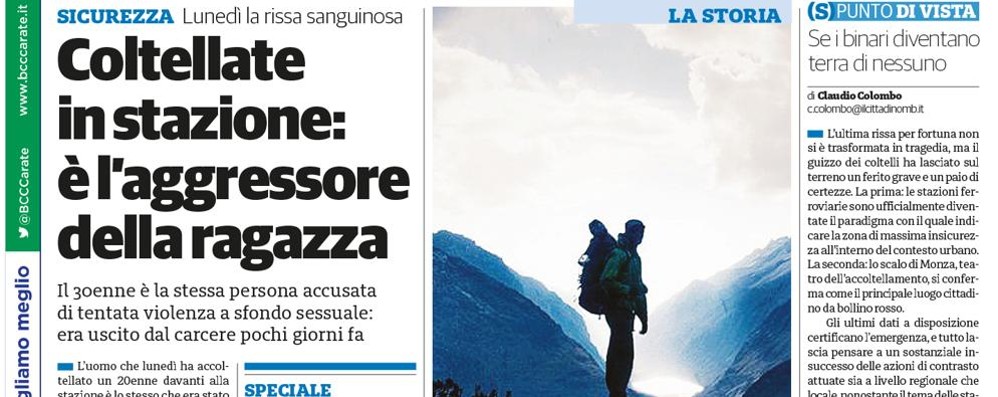 prima pagina il Cittadino giovedì 2 agosto 2018