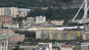 Il viadotto Morandi crollato a Genova