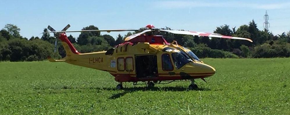 L’elisoccorso che trasportò Locatelli in ospedale