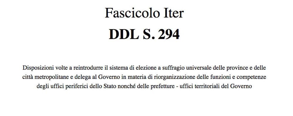 Il frontespizio del disegno di legge, primo firmatario Massimiliano Romeo