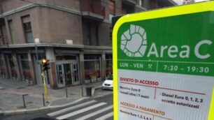 Un ingresso all'area C di MIlano