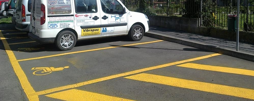 Un parcheggio riservato ai diversamente abili