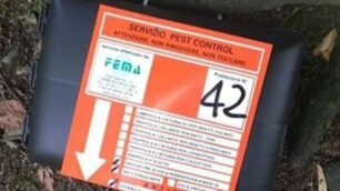 Una delle trappole per topi installate in Villa reale