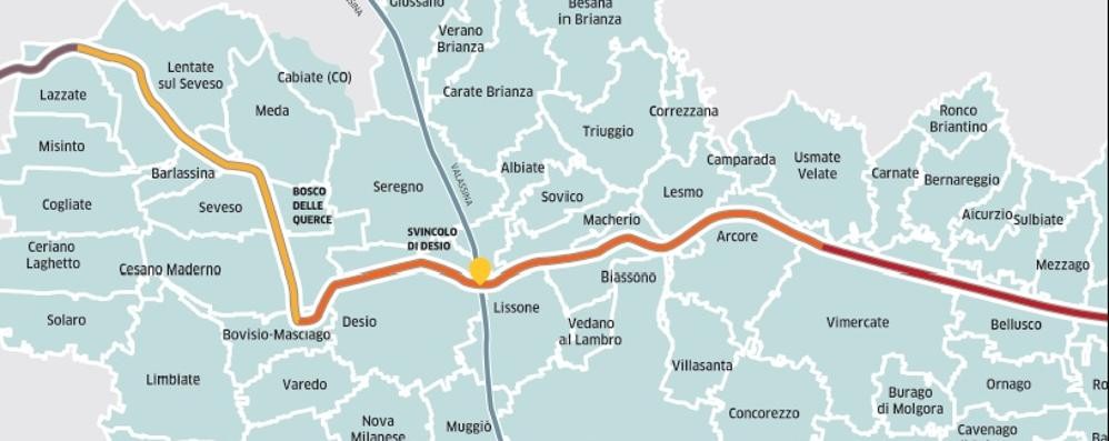 Il tracciato di Pedemontana