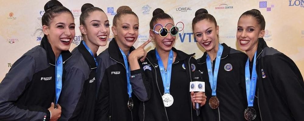 Ritmica Italia argento mondialea Sofia all around - foto Fgi su facebook