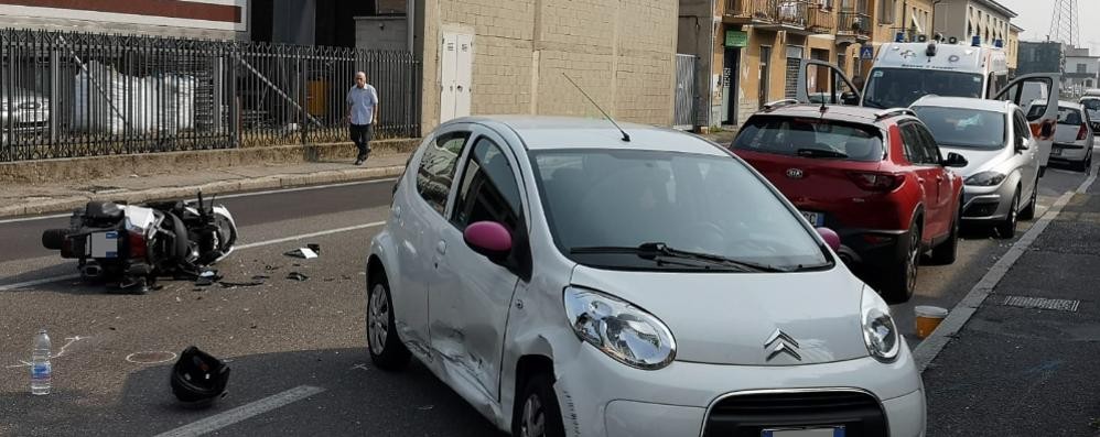 L’incidente in via San Carlo Borromeo