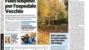 Cosa c’è sul Cittadino di giovedì 20 settembre 2018