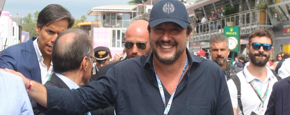 Matteo Salvini al Gran premio di Monza del 2018