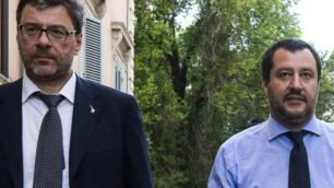 Giancarlo Giorgetti e Mateo Salvini