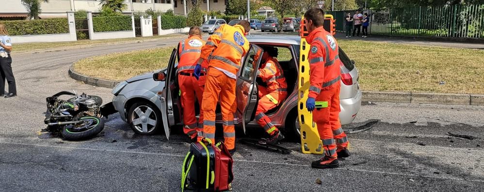 Il luogo dell’incidente in via Nazioni Unite