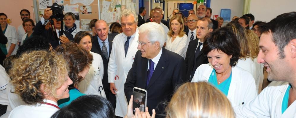 Monza visita presidente Sergio Mattarella al Centro Maria Letizia Verga – Clinica pediatrica della Fondazione Monza e Brianza per il Bambino e la sua Mamma - foto Ufficio Stampa