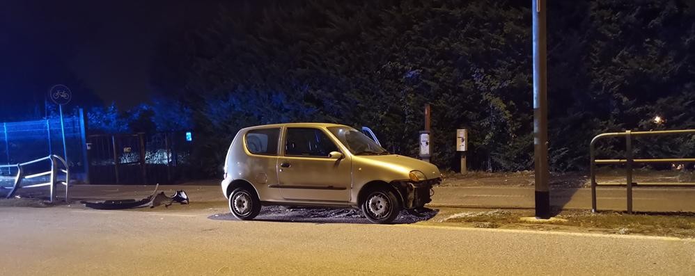 La macchina protagonista dell’incidente di Verano BrianzaFoto Edoardo Terraneo