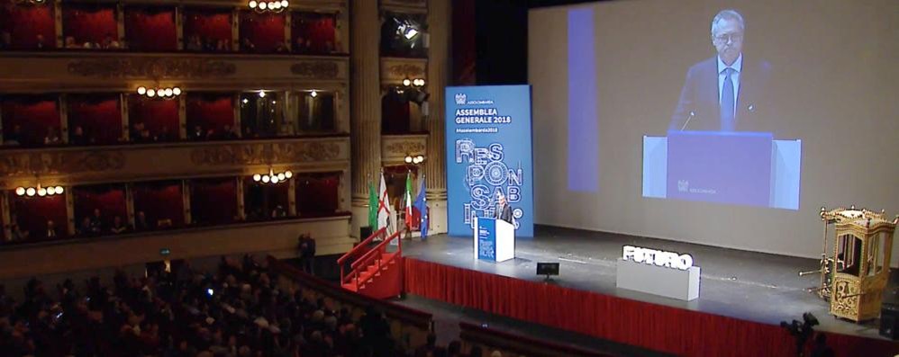 Stati generali Assolombarda al Teatro alla Scala di Milano: intevento del presidente Carlo Bonomi