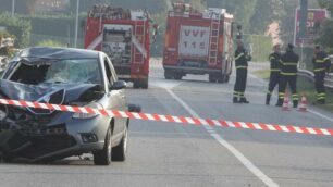 La scena dell’incidente come è apparsa sabato mattina