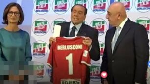 Calcio Berlusconi Monza - immagine dalla diretta facebook dell’evento