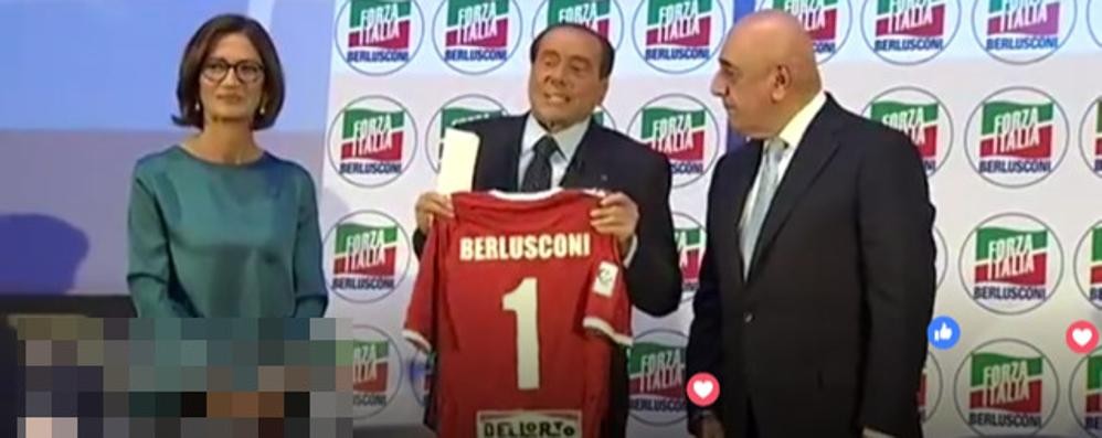 Calcio Berlusconi Monza - immagine dalla diretta facebook dell’evento