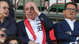 MONZA calcio Monza Teramo: Paolo Berlusconi, Adriano Galliani, Fabio Capello