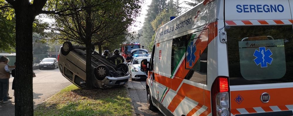 L’incidente in via Milano a Desio