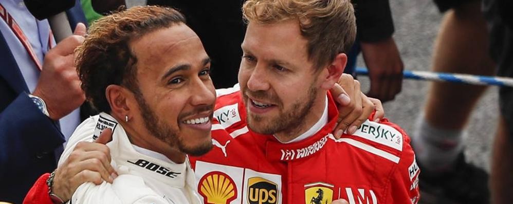 F1: Lewis Hamilton e Sebastian Vettel - foto Fomrula 1 su facebook