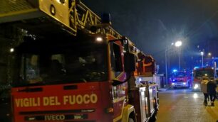 I vigili del fuoco in via Fogazzaro
