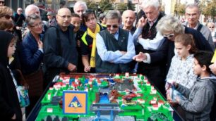 La protezione civile in piazza a Lissone
