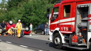 Meda incidente stradale via Piave