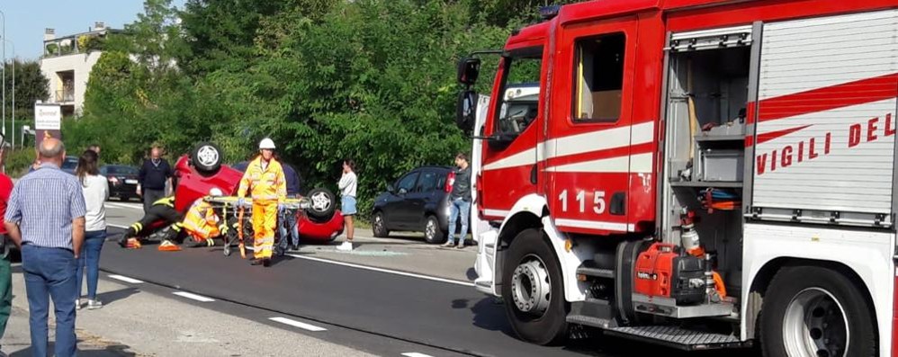 Meda incidente stradale via Piave
