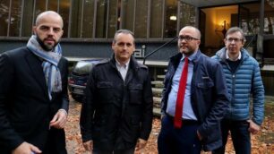 Monza: il sopralluogo al Centro Rai del Parco con da sinistra Igor De Biasio, l’assessore comunale Simone Villa e Massimiliano Capitanio