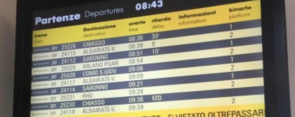 Treni ritardi 5 ottobre stazione Lissone - foto di un lettore