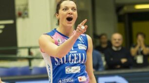 Vero volley Saugella Team Monza Serena Ortolani e Micha Hancock in campo insieme a Monza