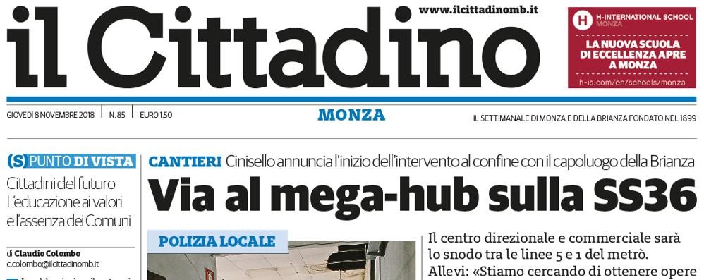 Il Cittadino in edicola giovedì 8 novembre