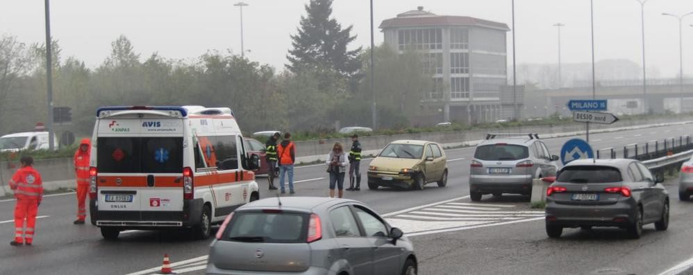 L’incidente con l’auto in testacoda