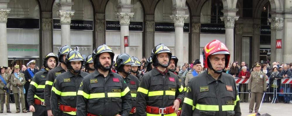 I vigili del fuoco volontari a Milano