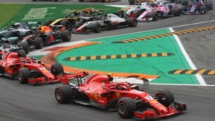 Monza Gran premio 2018 Passaggio alla prima variante subito dopo la partenza