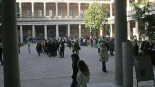 Il chiostro del liceo Zucchi di Monza