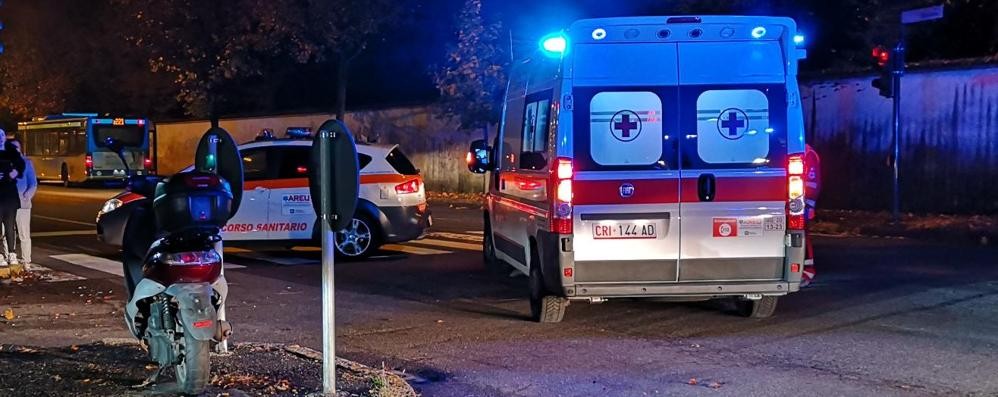 L’incidente accaduto in viale Brianza a Monza