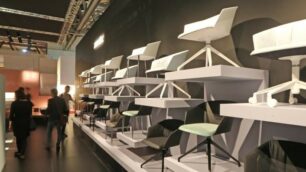 Uno stand Zanotta al Salone del mobile di Milano