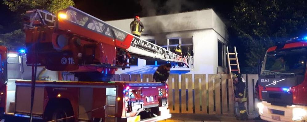 Scuola incendio centro cottura Cir a Cinisello - foto postata su Facebook dal sindaco di Cinisello